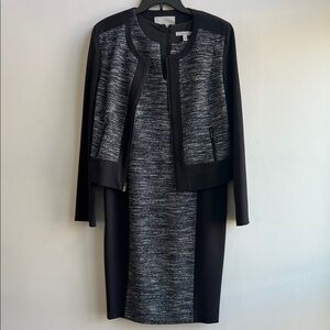 Classiques Entier Black and Gray Tweed Ensemble